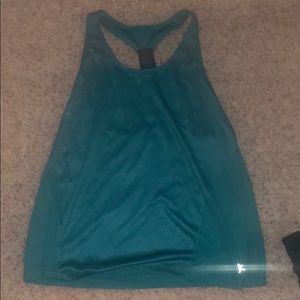 Blue workout tank top